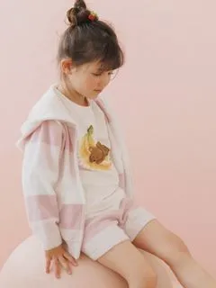 gelato pique Kids＆Baby/【KIDS】スムーズィー3ボーダーパーカ/パーカー