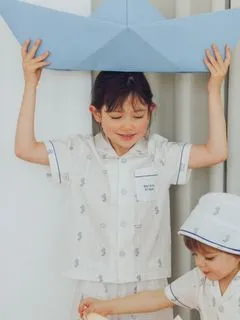 gelato pique Kids＆Baby/【KIDS】タツノオトシゴ柄シャツ/シャツ