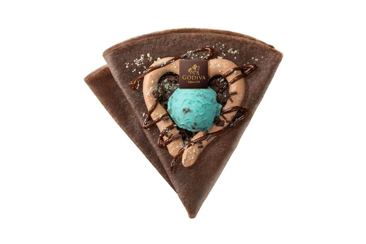 ゴディバ デザートから夏限定「クレープ チョコミント」“ふわふわ”チョコホイップ×チョコミントアイス - ファッションプレス
