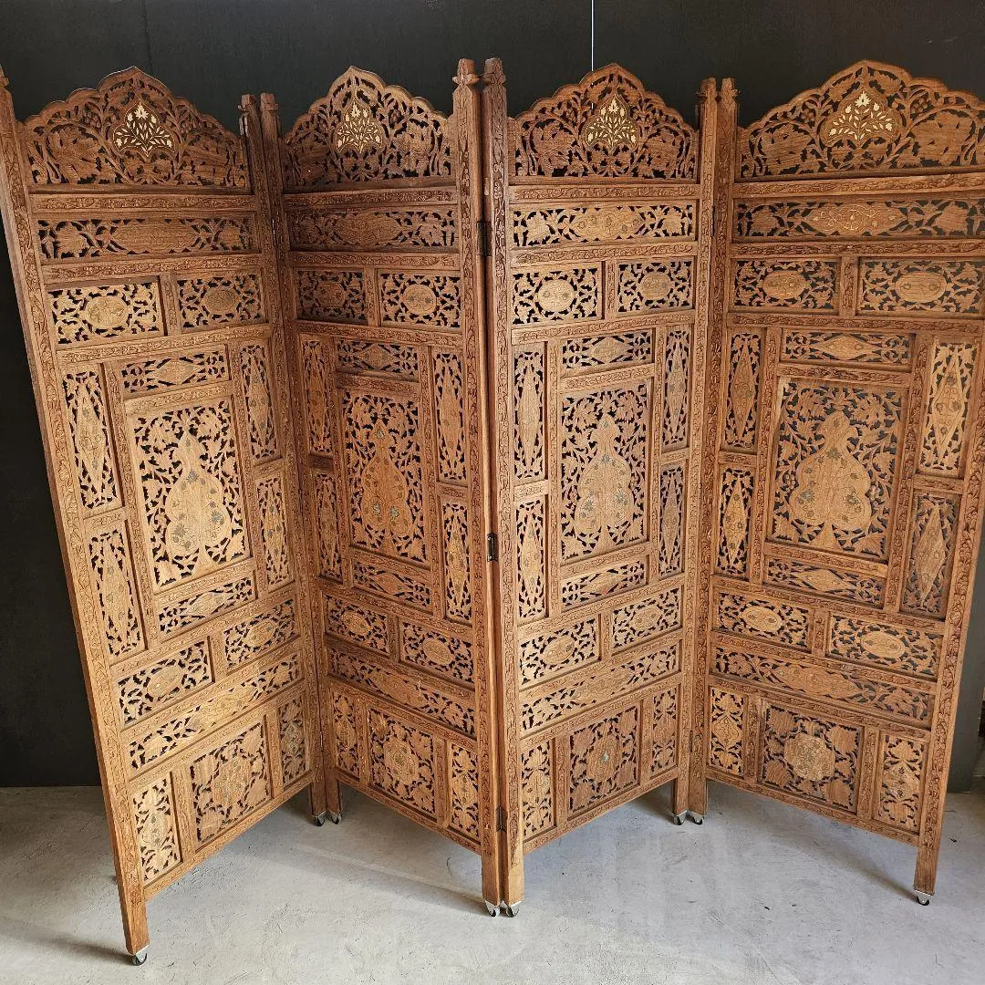 超豪華\u3000装飾\u3000アンティーク\u3000パーテーション\u3000スクリーン\u3000070450