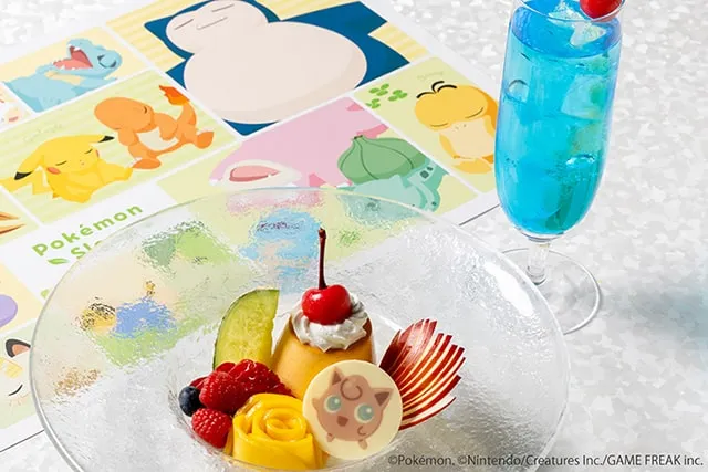 プリンと季節のフルーツのプリンアラモード セット