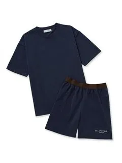 GELATO PIQUE HOMME/【接触冷感】【HOMME】ギザ綿Tシャツ＆ハーフパンツセット/セットアップ