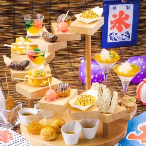 夏を先取り、夜店メニューがレトロなスイーツに!夏祭りアフタヌーンティーを開催♡（cocotte）｜ｄメニューニュース（NTTドコモ）