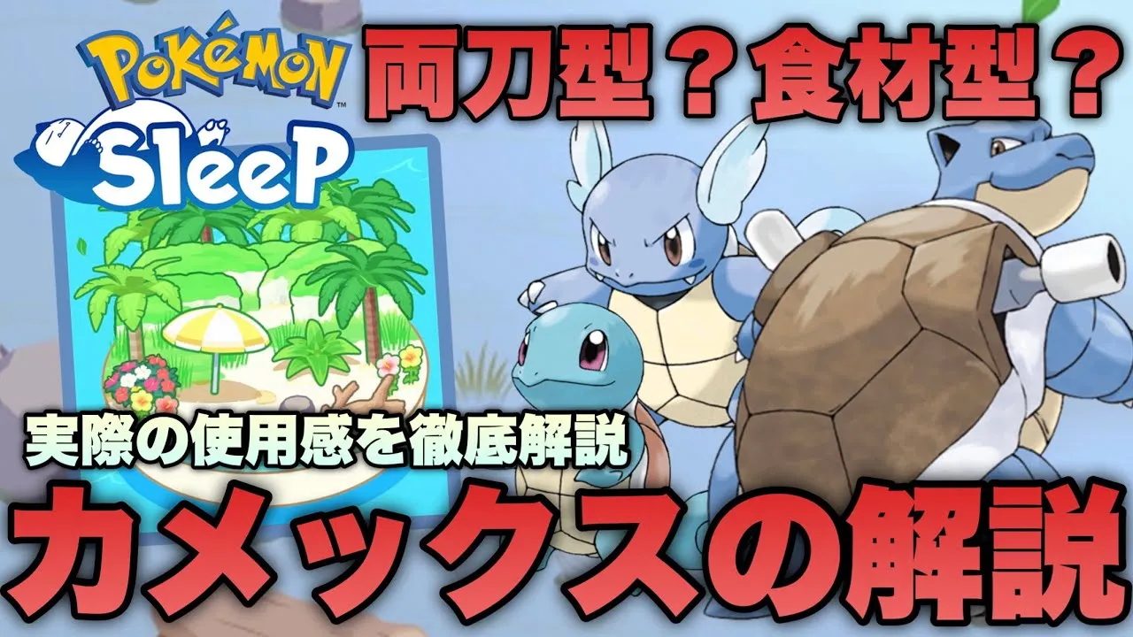 【初心者必見】両刀型と食材特化型はどっちが良い？カメックスの性能を解説します【ポケモンスリープ/安心院幽】 - YouTube