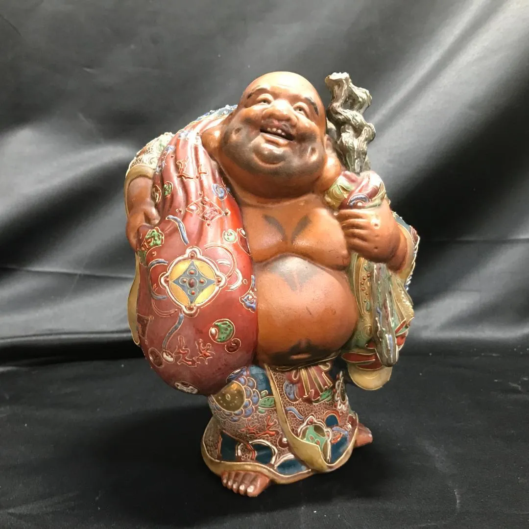 九谷焼\u3000布袋様\u3000縁起物\u3000置物\u3000七福神