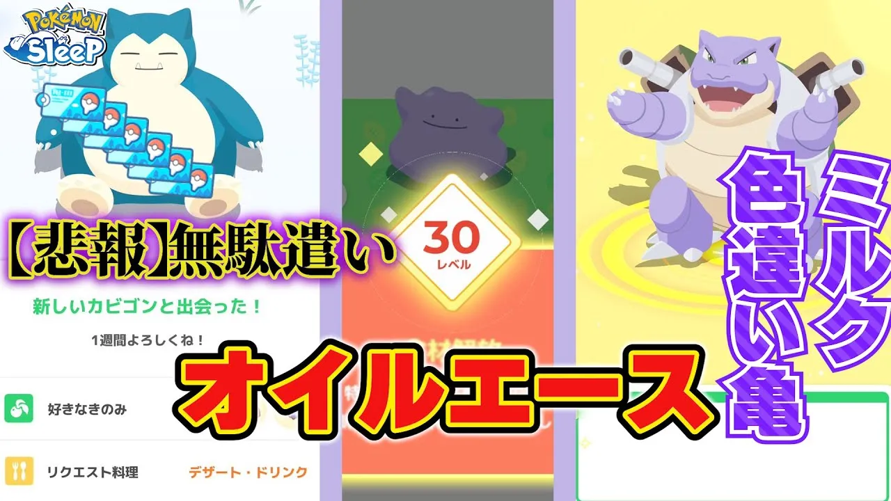 色違いカメックスで苦手なデザート週を乗り切りる【ポケモンスリープ/ウノハナ雪原】 - YouTube