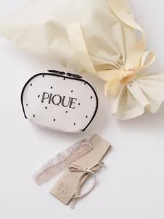 gelato pique/【ラッピング済み】ドット刺繍チュールポーチ＆コームSET/その他ファッション雑貨