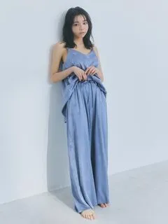 gelato pique/サテンフラワージャガードロングパンツ/ロングパンツ