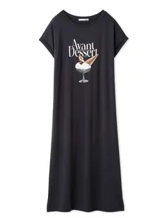 gelato pique/COOLレーヨンデザートロゴワンピース/ワンピース