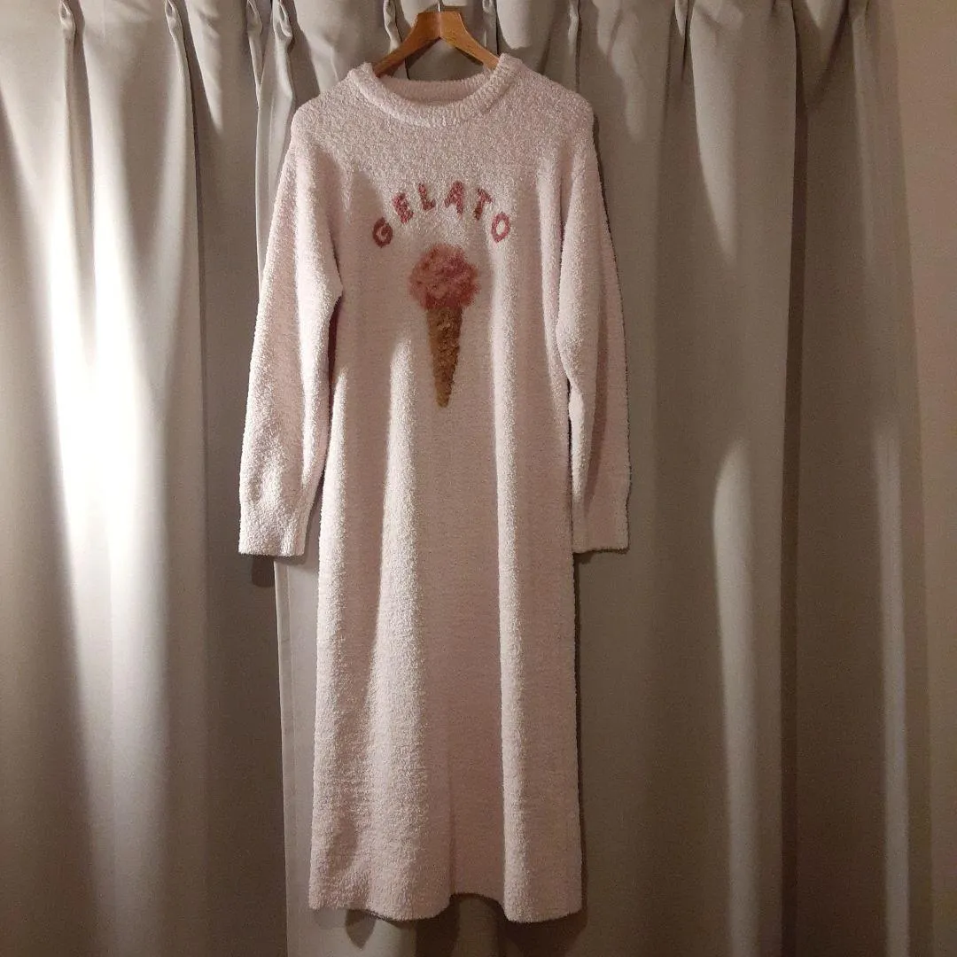 【限定値下げ】ジェラートピケ ベビモコアイスジャガードドレス ピンク