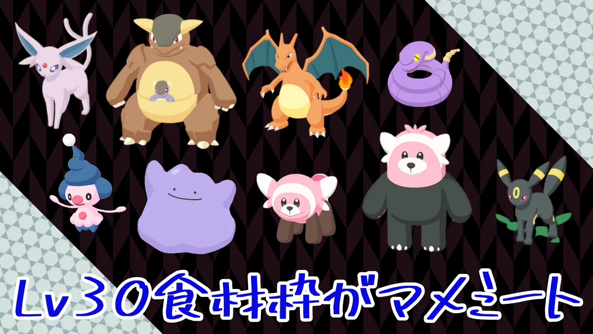 【ポケモンスリープ】ヌイコグマのLv30食材枠がマメミート！